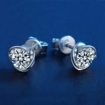 Heart Moissanite Earrings - Image 2