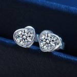 Heart Moissanite Earrings - Image 4