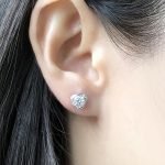 Heart Moissanite Earrings - Image 6