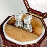 Triangle Moissanite Earrings - Image 4