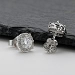 Classic Moissanite Earrings Studs - Image 3