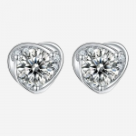 Heart Moissanite Earrings