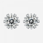 Luxury Snowflake Silver Earrings