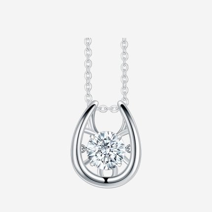 Brilliant Moissanite Love Knot Pendant
