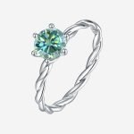 Captivating Green Moissanite Eternity Ring