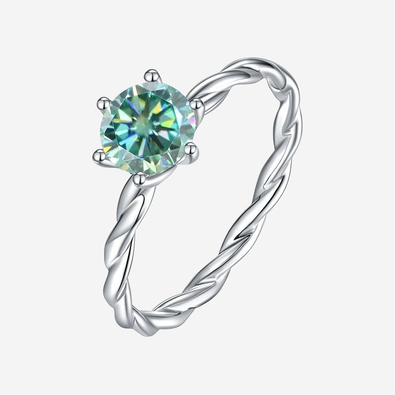 Captivating Green Moissanite Eternity Ring Captivating Green Moissanite Eternity Ring - Image 1