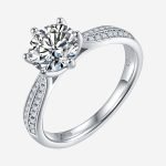 Shimmering Stardust Moissanite Ring